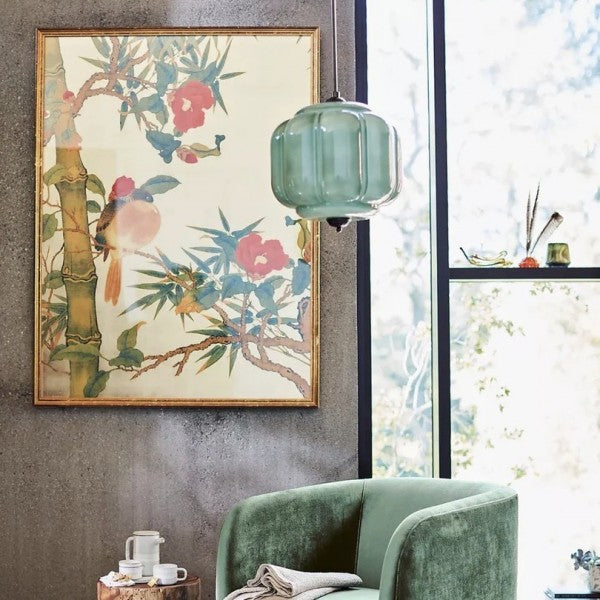 Eloise Vintage Milk Glass Pendant Light