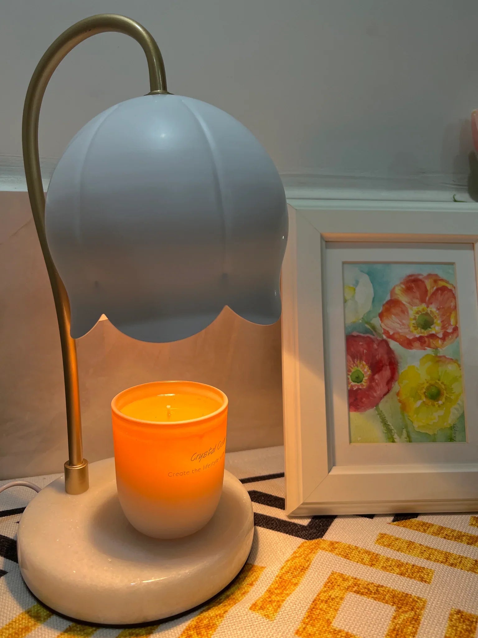 Flower Candle Warmer Lamp
