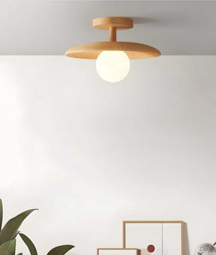Rustic Wooden Ceiling Lamp S36
