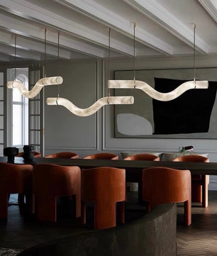 Onda Alabaster Linear Pendant