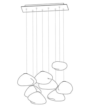 73 Random Glass Pendant Light