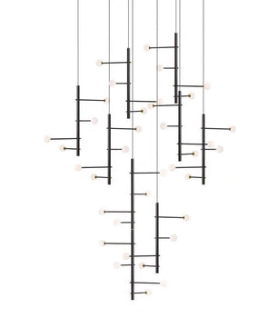 Orbit Cascade Multi-Globe Chandelier
