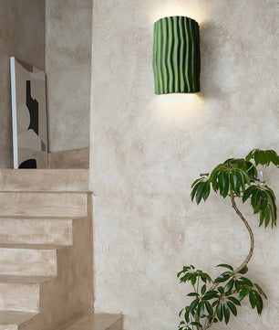 Pleated Resin Wall Lamp