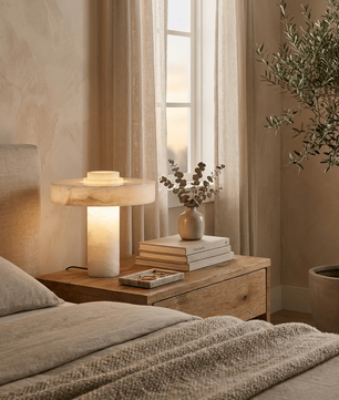 Natural Alabaster E26 Table Lamp