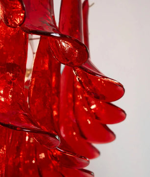 Murano Crimson Cascade Chandelier