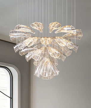Glass Lotus Chandelier