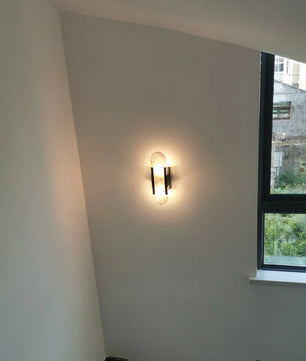Geometric Harmony Alabaster Wall Lamp