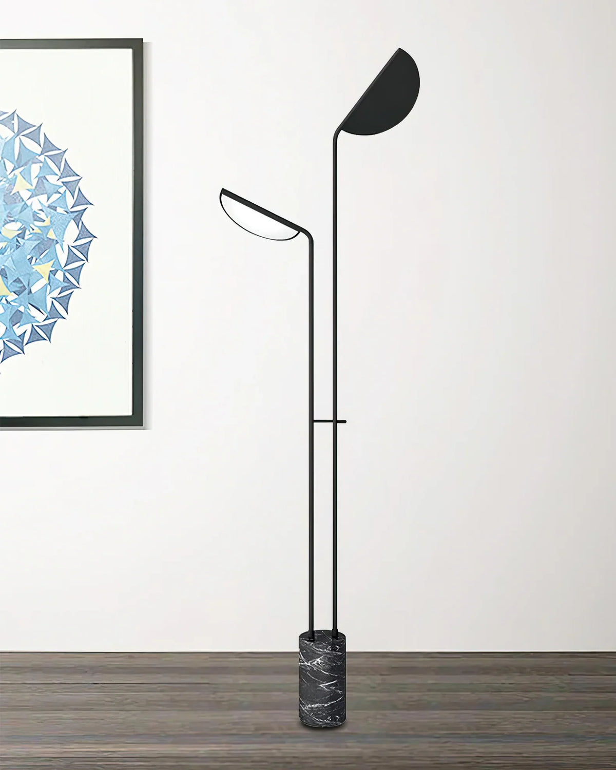 Filo Floor Lamp – Modern Artistic Glass Bead Standing Lamp for Living Room, Black & White