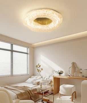 Glacial Pattern Resin Ceiling Light