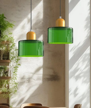 Nordic Morandi Cylinder Glass Pendant Light S66