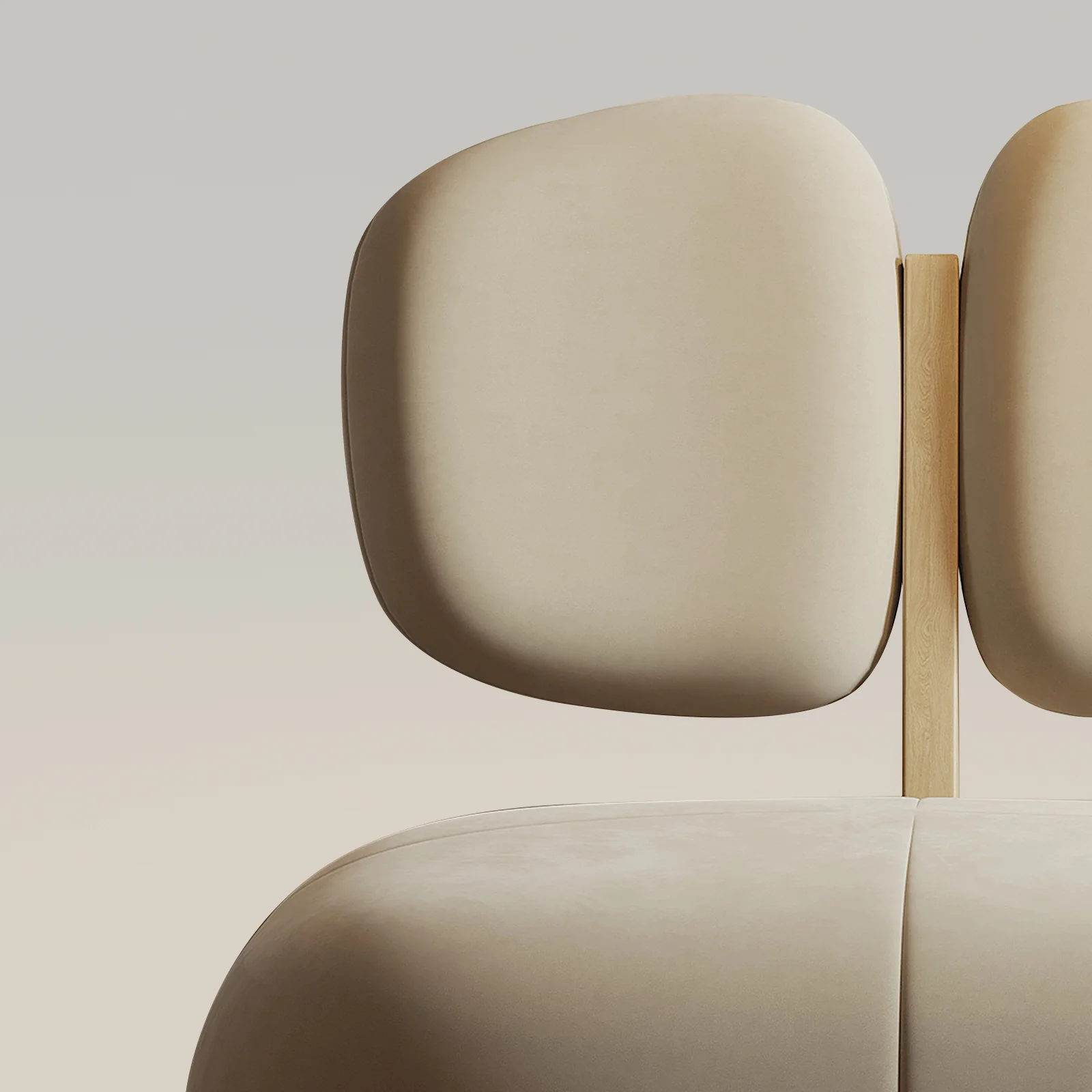 Minimalist Wabi-sabi Cream Sofa Chair