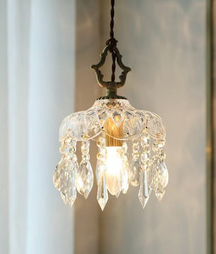 French crystal pendant lamp