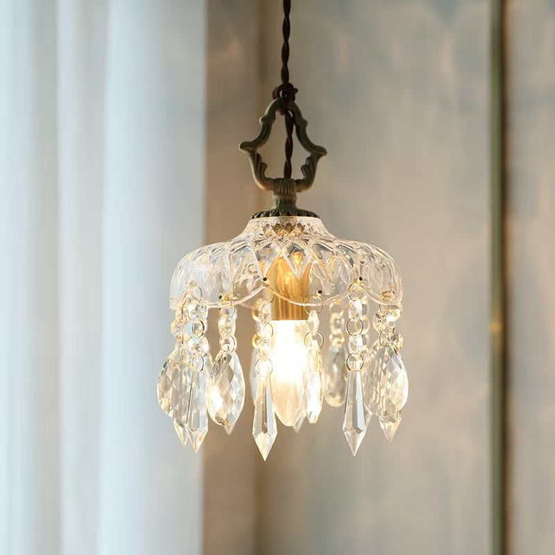 French crystal pendant lamp