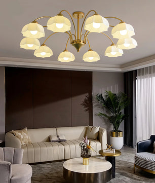 Frosted Glass Bell Chandelier