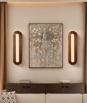 Strata Alabaster Bronze Wall Sconce
