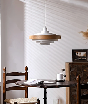Layered Disc Swing Arm Pendant Light