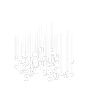 Square Multi Crystal Chandelier