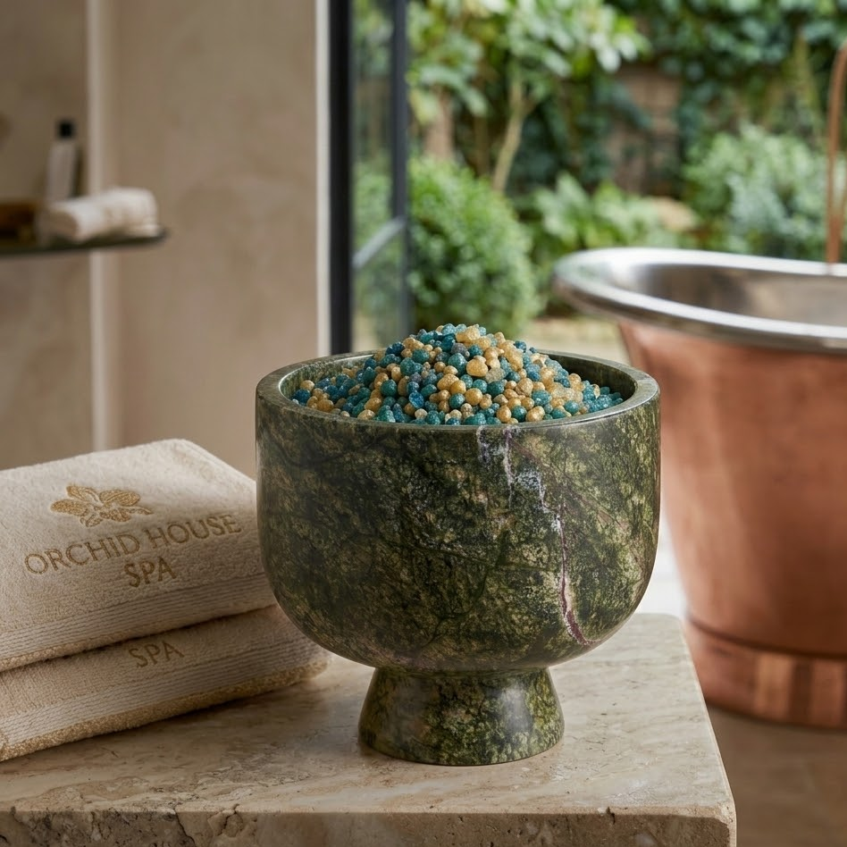 The Verde Guatemala Marble Centerpiece Bowl