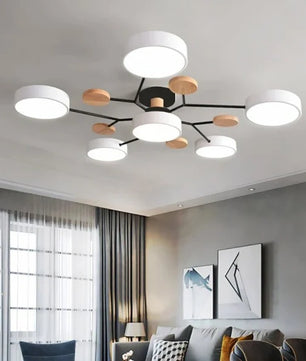 Nordic Branched Disc Metal Ceiling Lamp S117