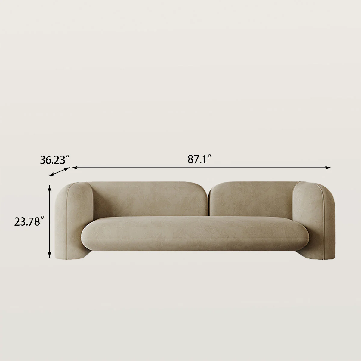 Curved Armrest Sofa