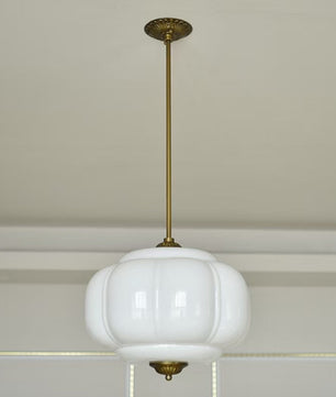 Eloise Vintage Milk Glass Pendant Light