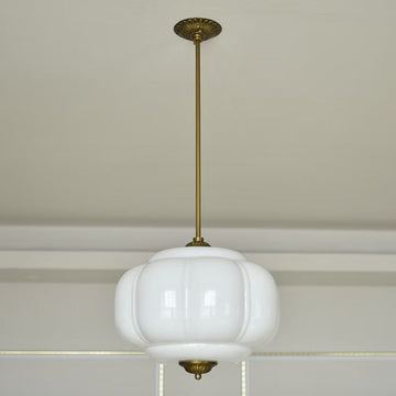 white glass+brass