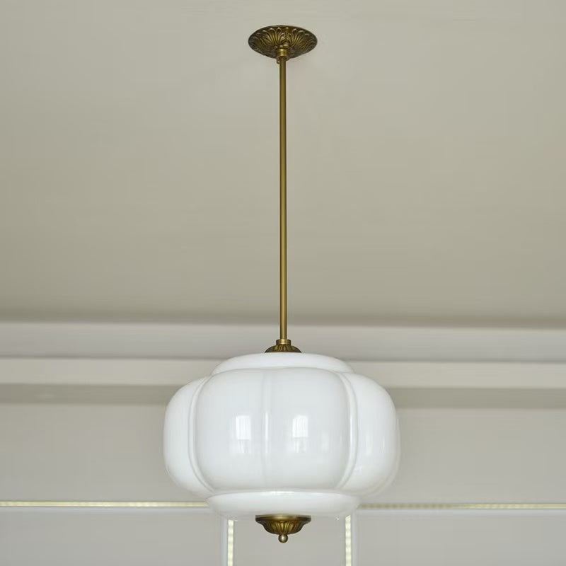 Eloise Vintage Milk Glass Pendant Light
