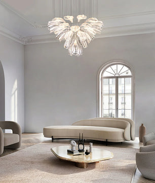 Glass Lotus Chandelier