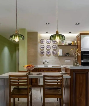 Retro Petal Glass Pendant Light S98