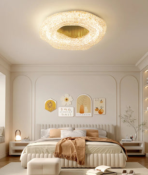 Glacial Pattern Resin Ceiling Light