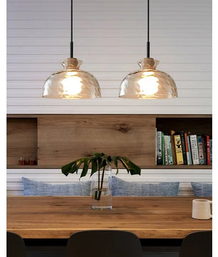 Modern Water Ripple Transparent Glass Pendant Lamp M16