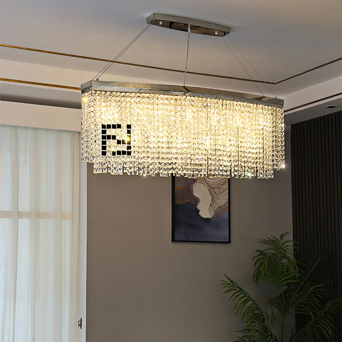 Liliana Rectangle Crystal Chandelier