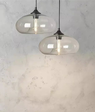 Doughnut glass pendant light