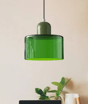 Nordic Morandi Cylinder Glass Pendant Light S66