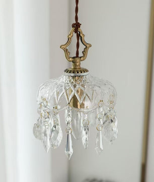 French crystal pendant lamp