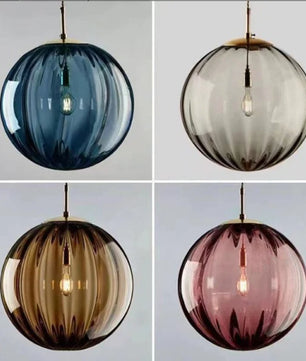 Nordic Water Pattern Glass Ball Pendant Light S96