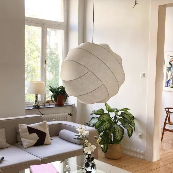 Wabi-Sabi Fiber Cocoon Pendant Lamp M400