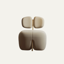 Minimalist Wabi-sabi Cream Sofa Chair