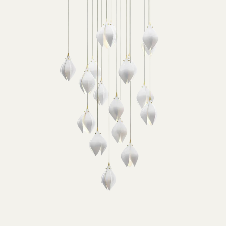 Ceramic Flower Chandelier