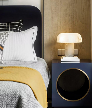 Alabaster Mushroom Table Lamp