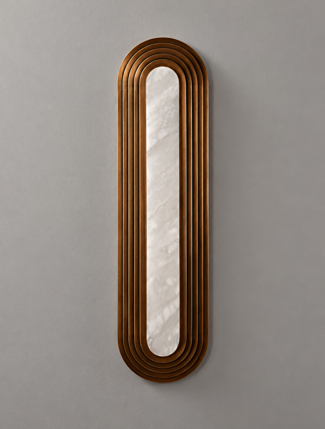 Strata Alabaster Bronze Wall Sconce
