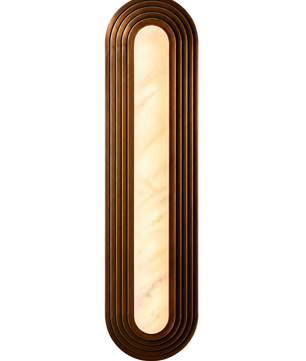 Strata Alabaster Bronze Wall Sconce