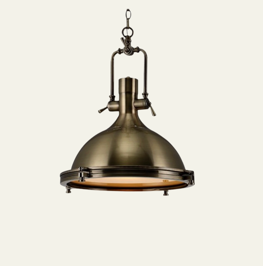 Industrial Nautical Dome Pendant Light