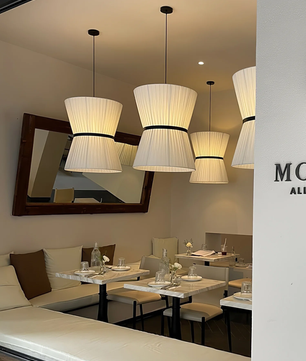 Pleated Linen Hourglass Pendant Light