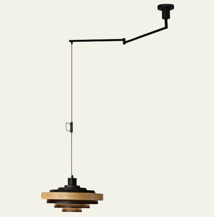 Layered Disc Swing Arm Pendant Light