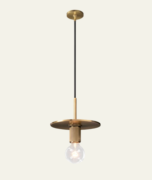 Brass & Clear Glass Pendant Light