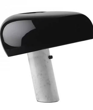 Snoopy table lamp with a glossy domed shade and slim base