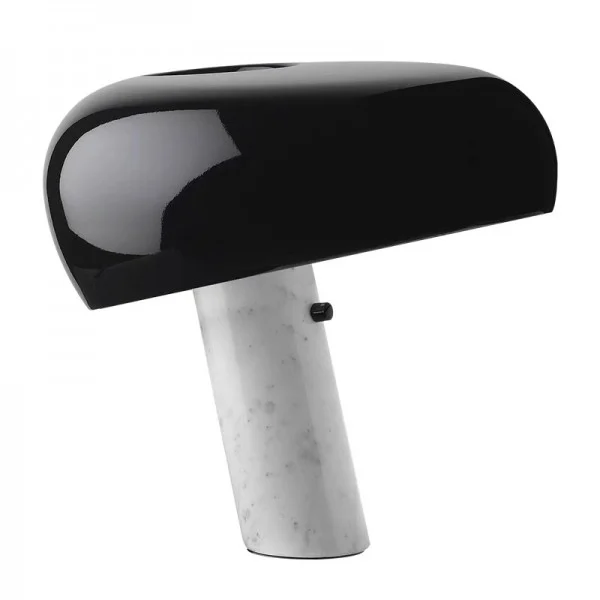 Snoopy table lamp with a glossy domed shade and slim base
