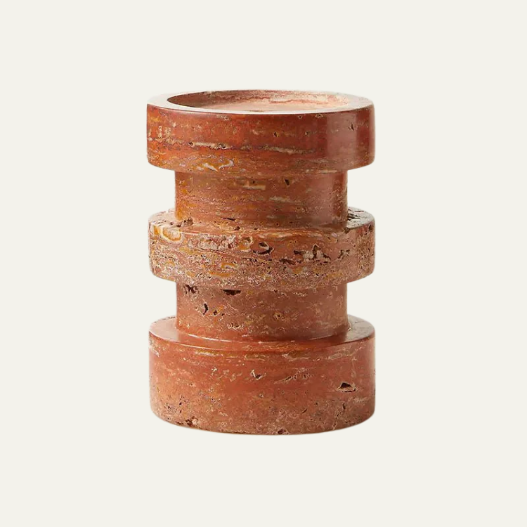 Tivoli Graduated Travertine Votive