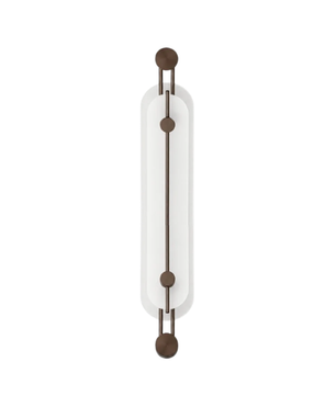 Architectural Alabaster Capsule Bronze Sconce